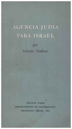 AGENCIA JUDÍA PARA ISRAEL | 9999900094336 | Haffner, Yehuda | Libros antiguos y de segunda mano con historia