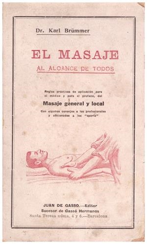 EL MASAJE | 9999900139228 | Brümmer, Karl | Libros antiguos y de segunda mano con historia