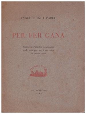 PER FER GANA | 9999900159202 | Ruiz i Pablo, Angel | Libros antiguos y de segunda mano con historia