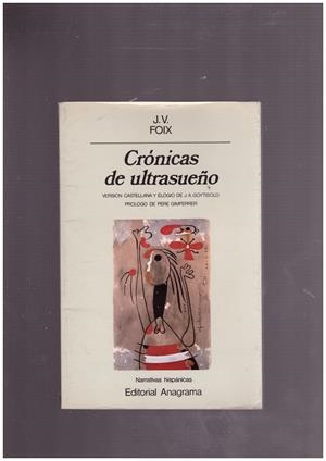 CRONICAS DE ULTRASUEÑO. | 9999900021905 | Foix, J.V. | Libros antiguos y de segunda mano con historia