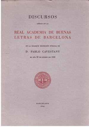 DISCURSOS | 9999900023305 | CAVESTANY, PABLO | Libros antiguos y de segunda mano con historia