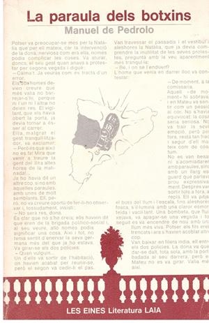 LA PARAULA DELS BOTXINS. La Terra Prohibida | 9999900027280 | Pedrolo, Manuel | Libros antiguos y de segunda mano con historia