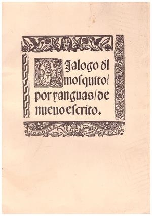 DIALOGO DEL MOSQUITO | 9999900050158 | López de Yanguas, Hernán | Llibres de Companyia - Libros de segunda mano Barcelona