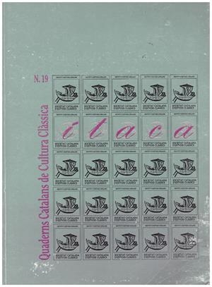 ÍTACA, QUADERNS CATALANS DE CULTURA CLÀSSICA Nº19 | 9999900008586 | Libros antiguos y de segunda mano con historia