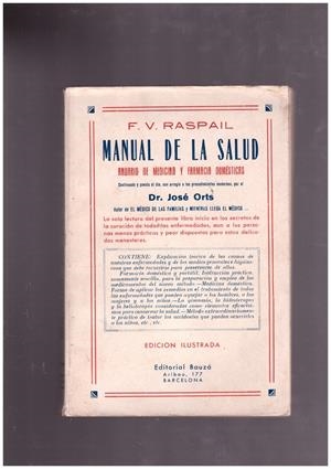 MANUAL DE LA SALUD. Anuario de medicina y farmacia domésticas. | 9999900008593 | Raspail, F.V. | Libros antiguos y de segunda mano con historia