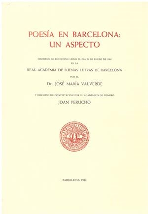 POESIA EN BARCELONA: UN ASPECTO | 9999900042498 | Libros antiguos y de segunda mano con historia
