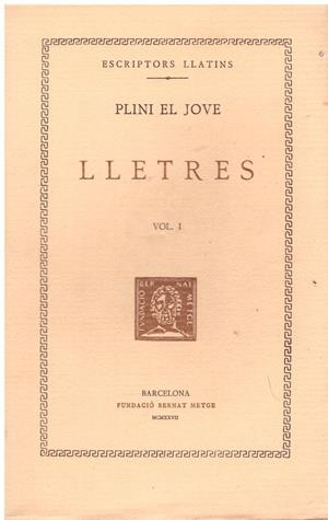 LLETRES VOL I | 9999900021189 | Plini El Jove | Libros antiguos y de segunda mano con historia