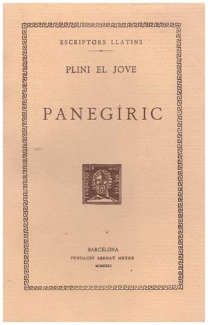 PANEGIRIC | 9999900021233 | Plini El Jove | Libros antiguos y de segunda mano con historia