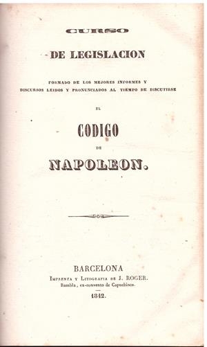 CURSO DE LEGISLACIÓN. Tomo tercero | 9999900016048 | Libros antiguos y de segunda mano con historia