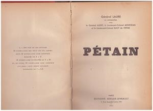 PÉTAIN | 9999900015515 | Laure, Général. | Libros antiguos y de segunda mano con historia