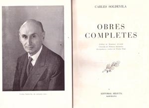 OBRES COMPLETES. | 9999900148152 | Soldevila, Carles. | Libros antiguos y de segunda mano con historia
