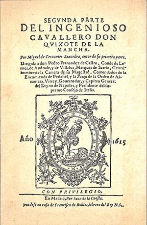 Segunda Parte del Ingenioso Hidalgo Don Quijote de la Mancha | 9999900083927 | Cervantes, Miguel | Libros antiguos y de segunda mano con historia