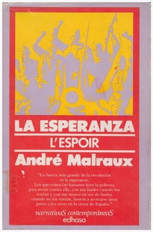 LA ESPERANZA | 9999900008449 | Malraux, André | Libros antiguos y de segunda mano con historia