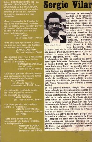 LA OPOSICIÓN A LA DICTADURA | 9999900115086 | Vilar, Sergio | Libros antiguos y de segunda mano con historia