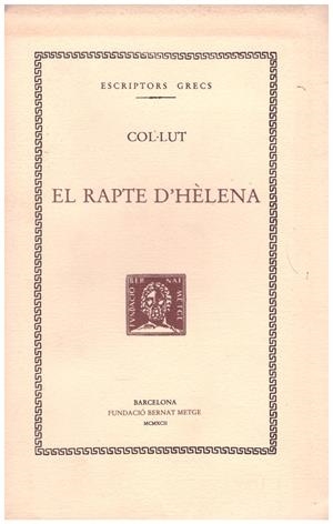 EL RAPTE D'HÈLENA | 9999900031560 | Col·lut | Libros antiguos y de segunda mano con historia