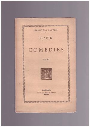 COMÈDIES VOL III | 9999900164459 | PLATON | Libros antiguos y de segunda mano con historia