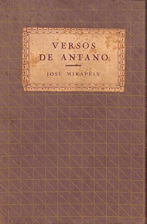 VERSOS DE ANTAÑO | 9999900015386 | Miralpeix, José | Libros antiguos y de segunda mano con historia