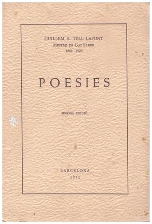 POESIES | 9999900099812 | Tell Lafont, Guillem A. | Libros antiguos y de segunda mano con historia