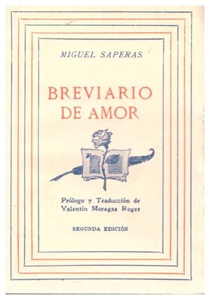 BREVIARIO DE AMOR | 9999900117486 | Saperas, Miguel | Libros antiguos y de segunda mano con historia