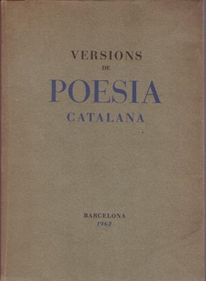 VERSIONS DE POESIA CATALANA | 9999900048179 | Llibres de Companyia - Libros de segunda mano Barcelona