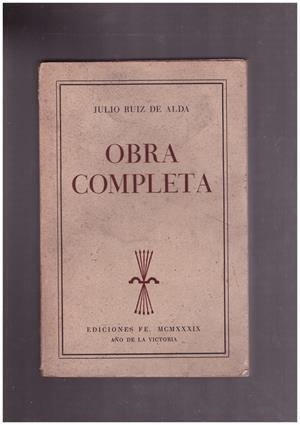 OBRA COMPLETA | 9999900170214 | RUIZ DE ALDA, JULIO | Libros antiguos y de segunda mano con historia