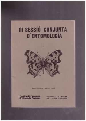 III SESSIÓ CONJUNTA D'ENTOMOLOGIA | 9999900171204 | Libros antiguos y de segunda mano con historia