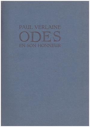 ODES EN SON HONNEUR | 9999900177121 | Verlaine, Paul | Libros antiguos y de segunda mano con historia