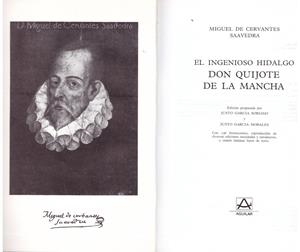 EL INGENIOSO HIDALGO DON QUIJOTE DE LA MANCHA | 9999900178265 | Cervantes, Miguel De | Llibres de Companyia - Libros de segunda mano Barcelona