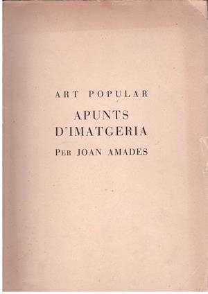 APUNTS D'IMATGERIA | 9999900186727 | AMADES, JOAN | Libros antiguos y de segunda mano con historia