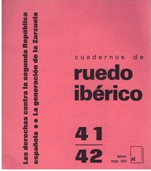 LAS DERECHAS CONTRA LA SEGUNDA REPUBLICA ESPAÑOLA/ LA GENERACION DE LA ZARZUELA | 9999900188141 | Libros antiguos y de segunda mano con historia
