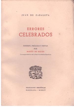 ERRORES CELEBRADOS | 9999900189063 | ZABALETA, JUAN DE. | Libros antiguos y de segunda mano con historia