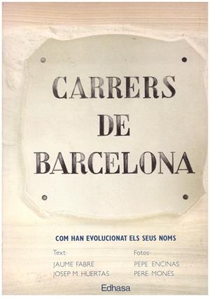 CARRERS DE BARCELONA | 9999900195835 | AA.VV | Libros antiguos y de segunda mano con historia