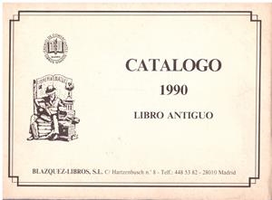 CATALOGO 1990 LIBRO ANTIGUO | 9999900196160 | A.A. V.V. | Libros antiguos y de segunda mano con historia