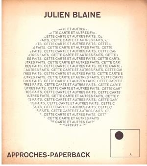 CETTE CARTE ET AUTRES FAITS | 9999900198355 | Blaine, Julien | Libros antiguos y de segunda mano con historia