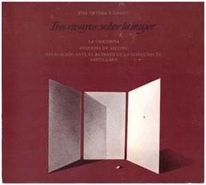 TRES ENSAYOS SOBRE LA MUJER | 9999900201277 | Ortega y Gasset, José | Libros antiguos y de segunda mano con historia