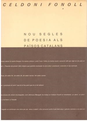 NOU SEGLES DE POESIA ALS PAÏSOS CATALANS | 9999900201956 | Fonoll, Celdoni | Libros antiguos y de segunda mano con historia