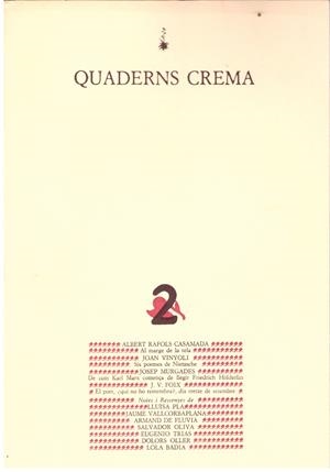 QUADERNS CREMA 2 | 9999900202854 | AA.VV | Libros antiguos y de segunda mano con historia