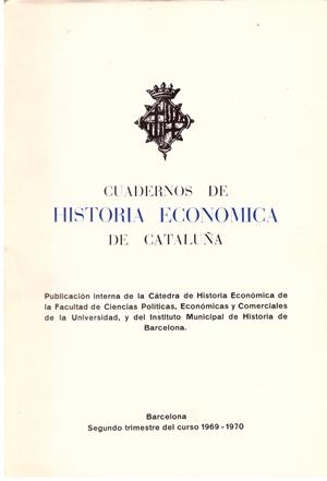 CUADERNOS DE HISTORIA ECONOMICA DE CATALUNYA | 9999900203752 | AA.VV | Libros antiguos y de segunda mano con historia