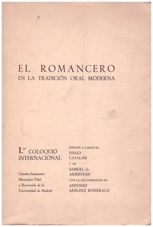 EL ROMANCERO EN LA TRADICIÓN ORAL MODERNA | 9999900206050 | Catalán, Diego ; Samuel G. Armistead (ed) | Libros antiguos y de segunda mano con historia