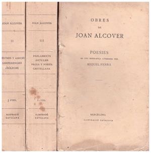 OBRES DE JOAN ALCOVER 3 TOMOS | 9999900212945 | Ferra, Miquel | Libros antiguos y de segunda mano con historia