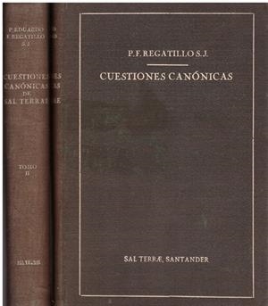 CUESTIONES CANONICAS DE MISAL TERRAE 2 TOMOS | 9999900216141 | Regatillo, F. Eduardo P. | Libros antiguos y de segunda mano con historia