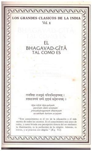 EL BHAGAVAD - GÍTÁ TAL COMO ES VOL 1 | 9999900217056 | Libros antiguos y de segunda mano con historia