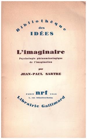 L'IMAGINAIRE | 9999900217100 | Sartre, Paul Jean | Libros antiguos y de segunda mano con historia