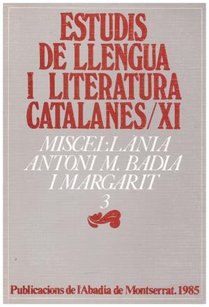 ESTUDIS DE LLENGUA I LITERATURA CATALANES /XI | 9999900217209 | Libros antiguos y de segunda mano con historia