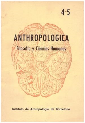 ANTHROPOLOGICA Nº 4-5 | 9999900218442 | AA.VV | Libros antiguos y de segunda mano con historia