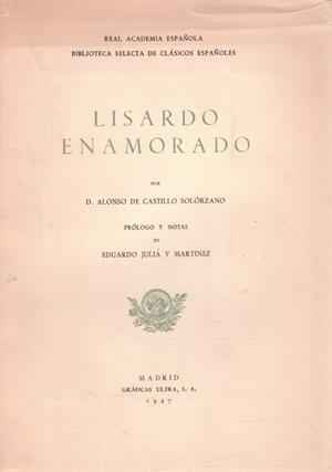 LISARDO ENAMORADO | 9999900222906 | De Castillo, Solórzano, D. Alonso | Libros antiguos y de segunda mano con historia