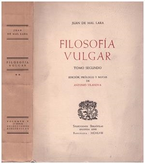 FILOSOFIA VULGAR TOMO II | 9999900223156 | Mal, Lara Juan de | Libros antiguos y de segunda mano con historia
