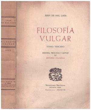 FILOSOFIA VULGAR TOMO III | 9999900223187 | Mal, Lara Juan de | Libros antiguos y de segunda mano con historia