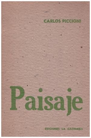 PAISAJE | 9999900224245 | Piccioni, Carlos | Libros antiguos y de segunda mano con historia