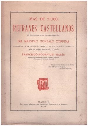 REFRANES CASTELLANOS | 9999900225105 | Marin Rodriguez, Francisco | Libros antiguos y de segunda mano con historia